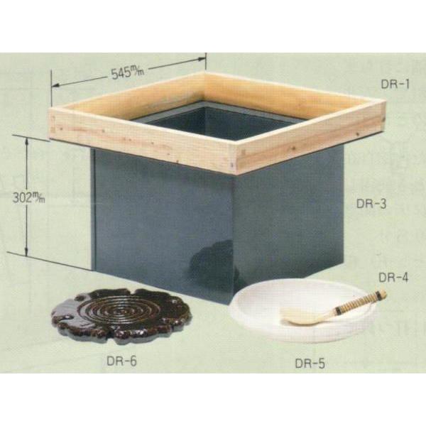 茶道具 炉壇セット 大炉セット 炉縁 五徳 炉壇 灰匙 ホーロク 雪輪瓦