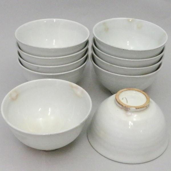 茶道具 抹茶茶碗 数茶碗 粉引 武村利左衛門作 10客セット 茶道