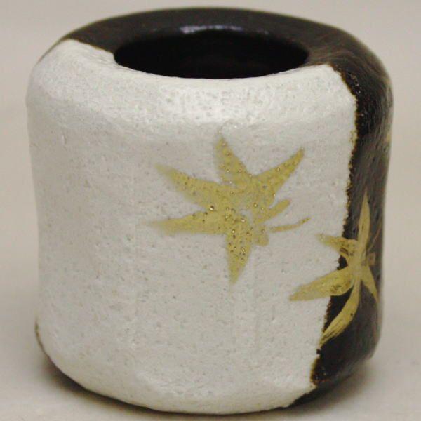 茶道具 蓋置 楽焼 掛分 楓 伊東桂楽作 桂窯 楽焼き 茶道 : 茶道具