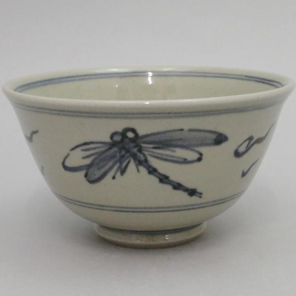 膳所焼 陽炎園 赤絵安南写 茶碗 T607 茶碗 『膳所焼』『赤絵 安南写