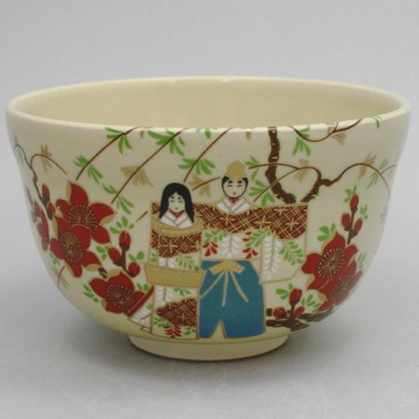 茶道具 抹茶茶碗 ひな祭り 柳に立雛 宮地英香作 雛祭り 桃の節句 立雛