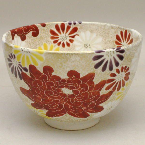 茶道具 抹茶茶碗 金砂子 菊 きく 加藤よしゑ作 茶道 : 茶道具いまや