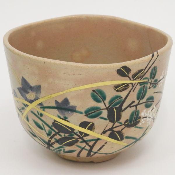 茶道具 抹茶茶碗 色絵茶碗 御本 武蔵野 通次阿山作 茶道 : 茶道具