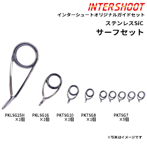 Fuji サーフ 砂物 ガイドセット ステンレスSiC PKLSG25H9-IS