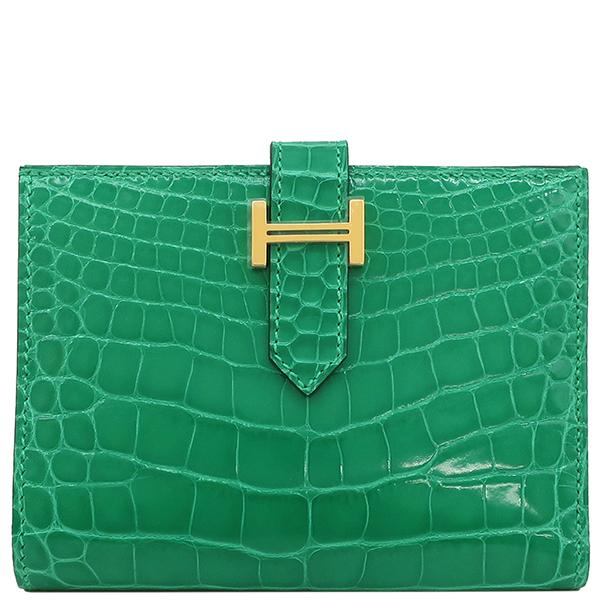 HERMES（エルメス） 二つ折り財布 ベアンコンパクト アリゲーター