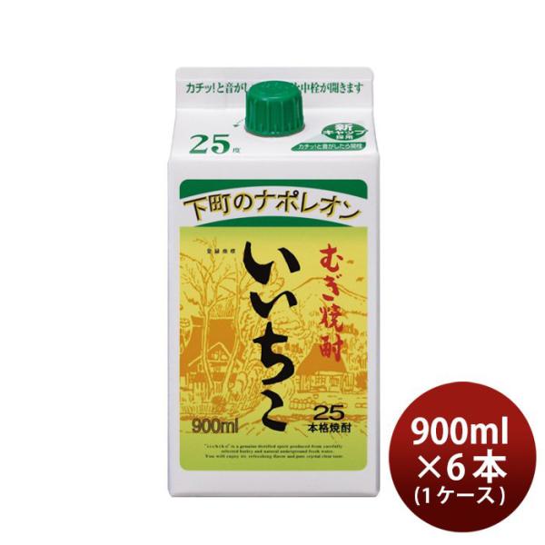 いいちこ 25度 パック 900ml 6本 1ケース 麦焼酎 焼酎 三和酒類 お酒