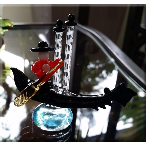 ベネチアンガラス製ミニオブジェ・ゴンドラ : ミオ・ヴィーノ Mio Vino