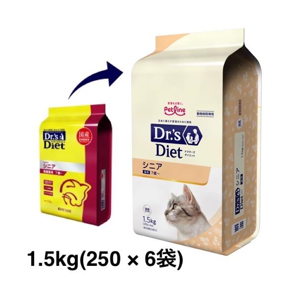 ペットライン ドクターズダイエット 猫用 シニア 1.5kg（250g × 6袋