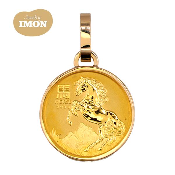 新品」純金 K24 馬年 ホース 干支 2026年 コイン 1/4oz K18 枠