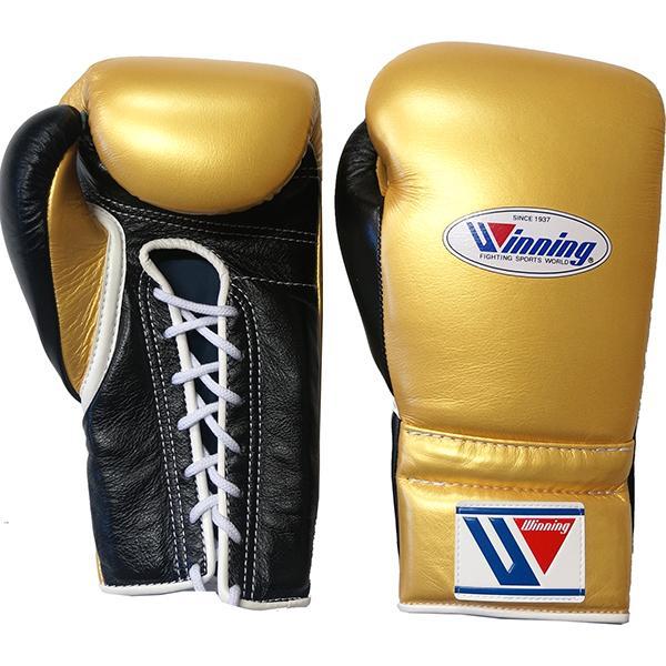 12オンス MS-400-GLDBLK1 ウイニング ボクシンググローブ ひも式