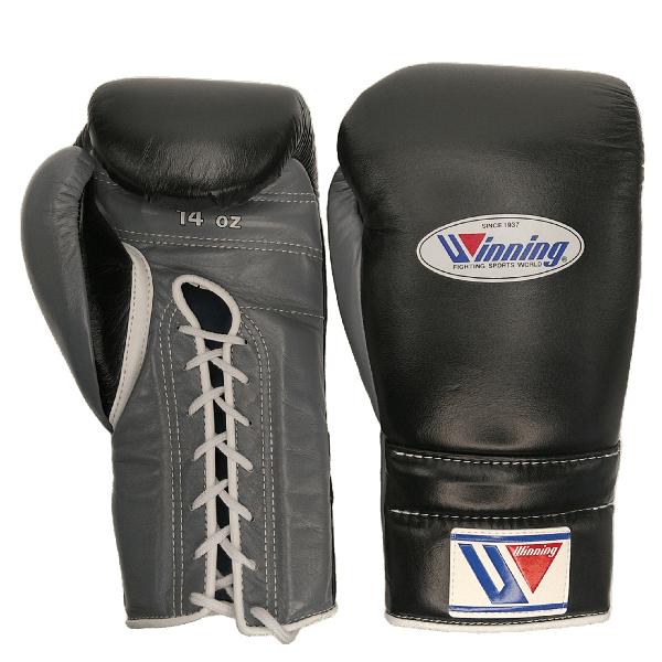 Winning MS-500 ボクシンググローブ 14オンス 黒 紐タイプ 14オンス MS