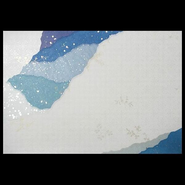 仮名料紙 本破り継ぎ 半懐紙判｜書道 書道用紙 本鳥の子 金銀切箔砂子