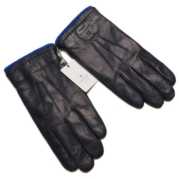 LANVIN en Bleu 新品 BLue ランバン オンブルー ラムレザー カシミヤ