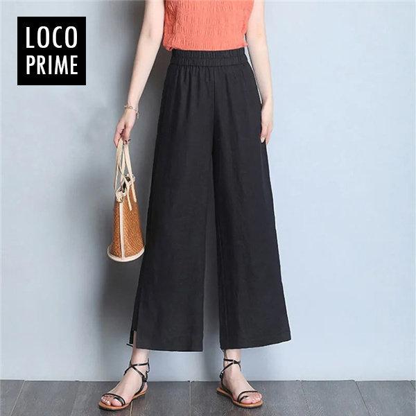 ガウチョパンツ レディース 九分丈 ワイドパンツ フレアパンツ 大きい