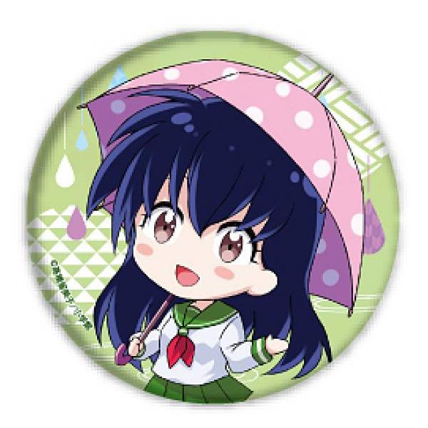 日暮かごめ】 缶バッジ 犬夜叉 03 梅雨Ver.(ミニキャラ) : トレカ