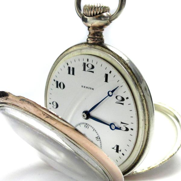 ZENITH（ゼニス） 懐中時計 手巻き 彫刻 青針 アラビア数字 白文字盤