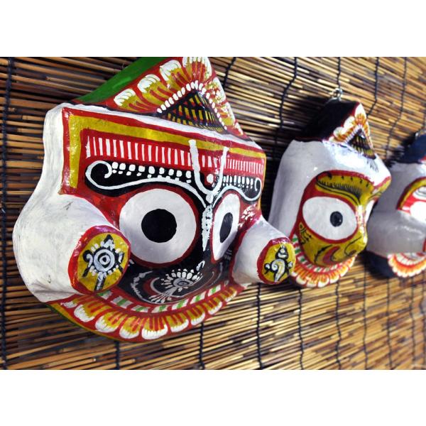 希少、博物館、ジャガンナート、インド、お面セット、ヒンドゥー教