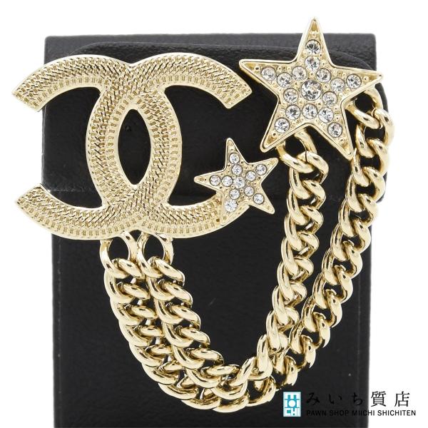 質屋 CHANEL シャネル B23B ピンブローチ ココマーク スター 星