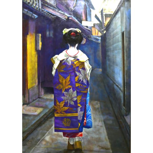 弦田英太郎 女性の肖像画 油彩 金属製フレーム 弦田英太郎 女性の肖像画