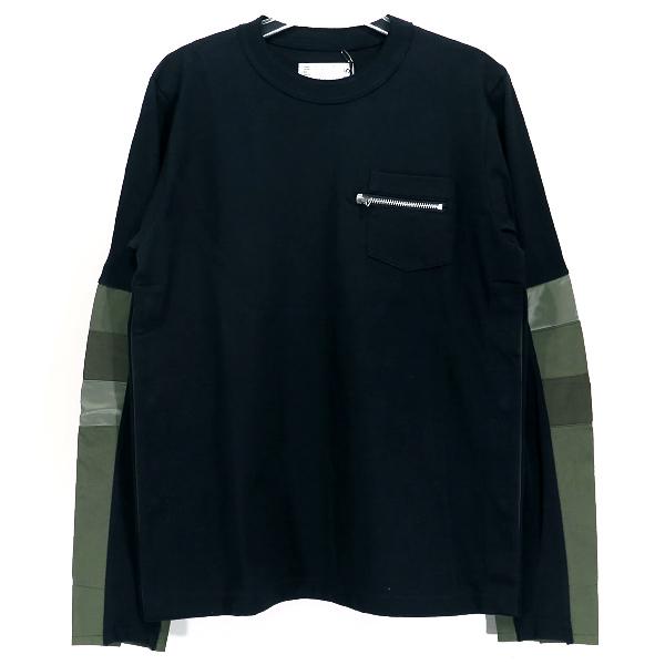 sacai MEN'S sacai サカイ 21SS COTTON NYLON OXFORD LONG SLEEVE T