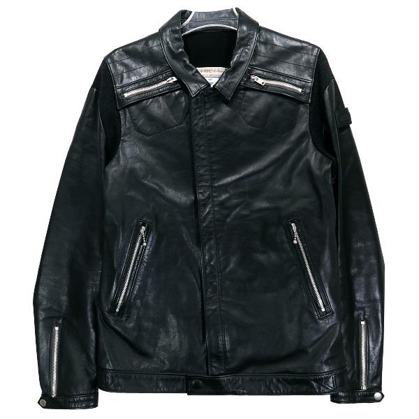 UNDERCOVER（アンダーカバー） アームニット切り替え レザー シングル