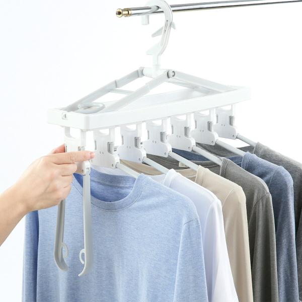 ニトリ（NITORI） 1度にたくさん干せるワンタッチ7連ハンガー(JC01