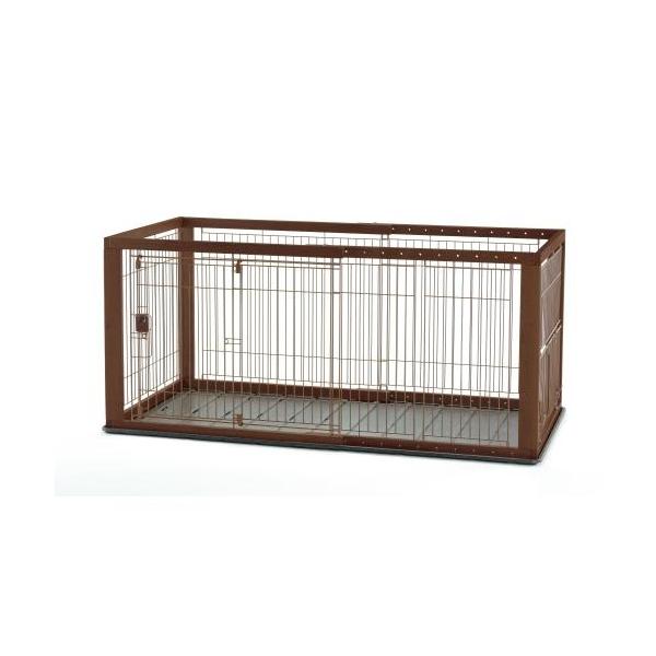 ペットサークル リッチェル 屋根付き 木製スライド ワイド ペット