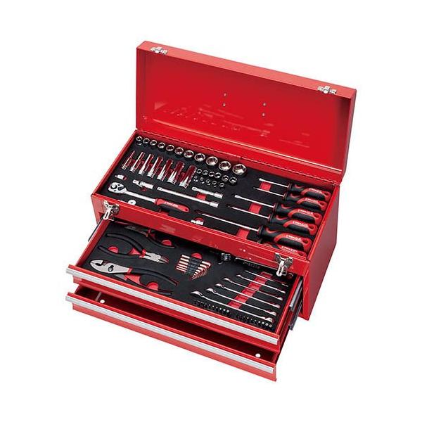 藤原産業 E-Value 整備工具セット レッド(赤色) 80点 EST-2280RE 各種