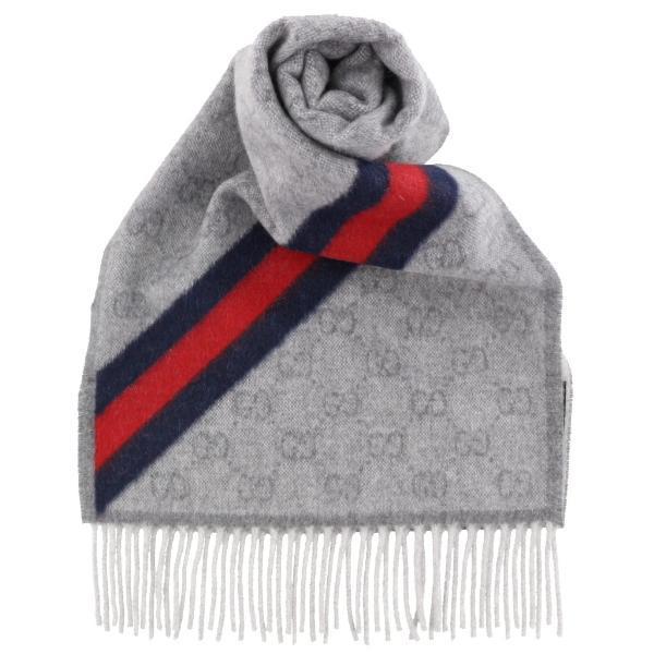 GUCCI（グッチ） マフラー メンズ レディース GGロゴ グレー GUCCI