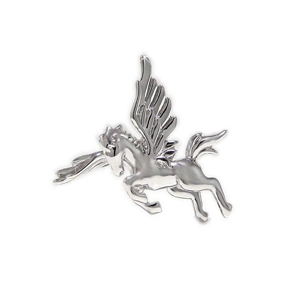 SV925シルバー ラペルピン 地金 ペガサス 馬 天馬 翼 ギリシャ神話