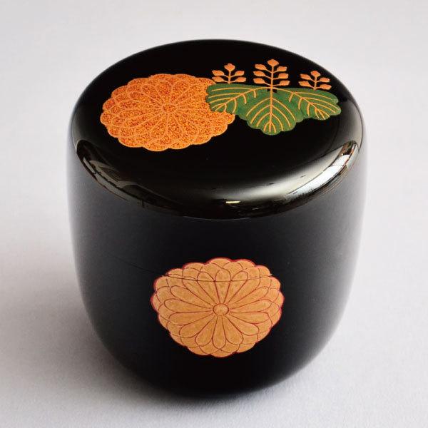 茶道具 棗 筑城筑良作 高台寺蒔絵大棗 木製・本漆塗・切合口 : 茶道具