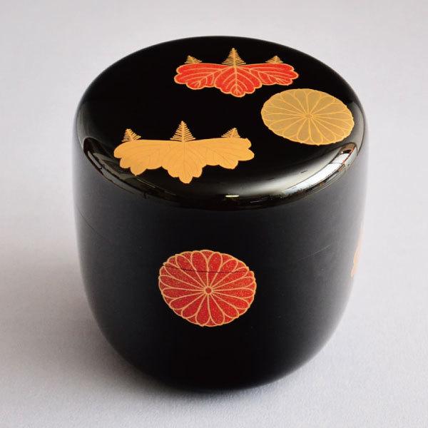 茶道具 棗 筑城筑良作 高台寺蒔絵大棗 木製・本漆塗・切合口 : 茶道具