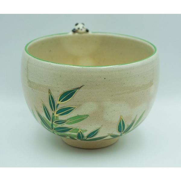 茶道具 茶碗 茶碗 色絵 パンダ 東山深山 化粧箱 : 新古茶道具 さかい