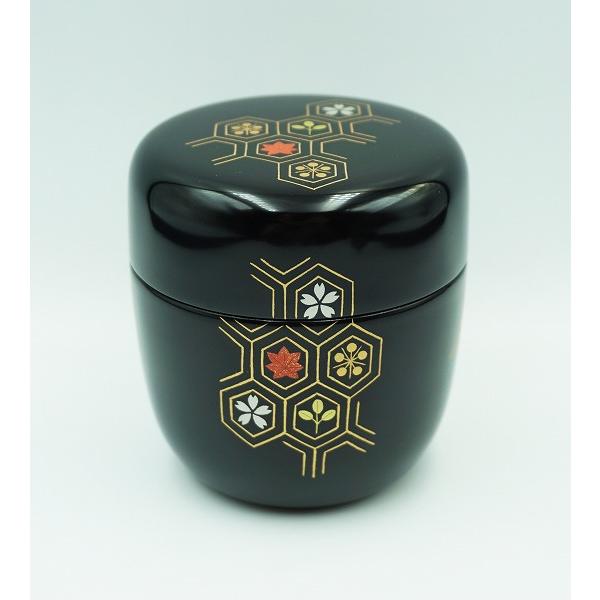 茶道具 棗 中棗 亀甲蒔絵 黒川和禅 桐箱 : 新古茶道具 さかい ヤフー店
