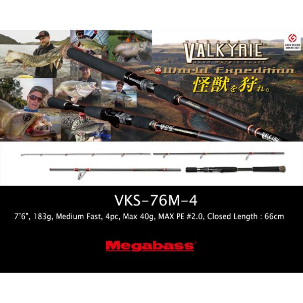 ヴァルキリー MEGABASS VALKYRIE World Expedition Multi VKS-76M-4