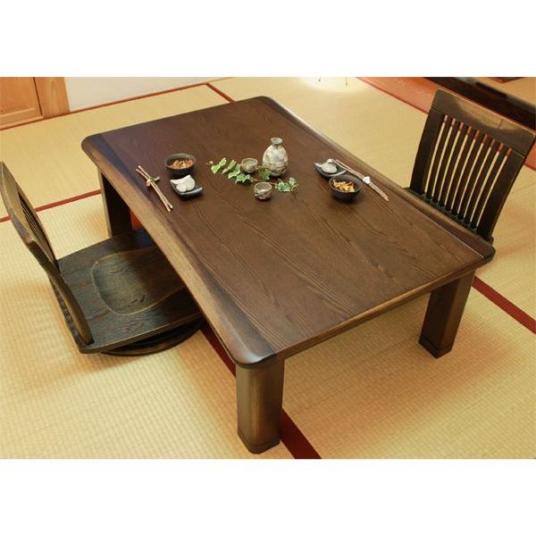 国産コタツ105幅長方形 こたつテーブル ダークブラウン色 木連