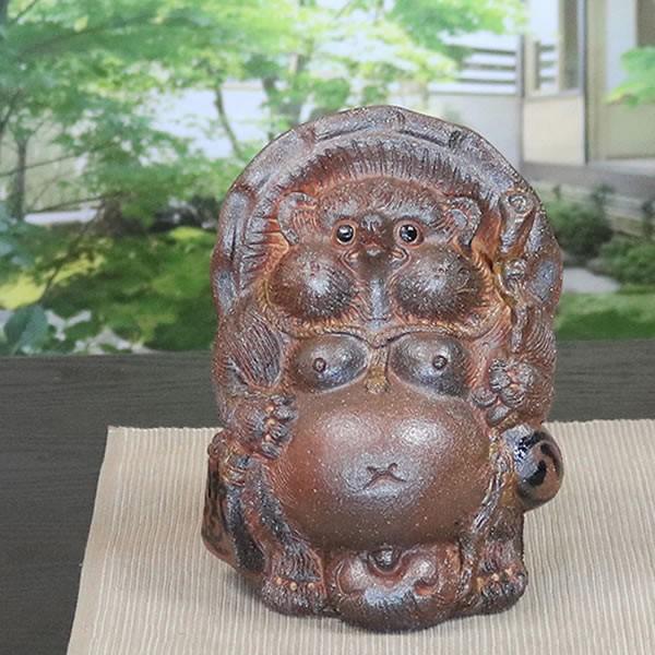 狸庵作 信楽焼 狸 高さ62cm 大型 手作り 置物 商売繁盛 開運 狸庵作