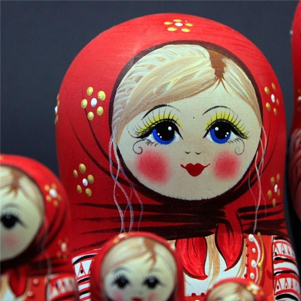 7個組セット ロシア 民芸 お土産 伝統 工芸品 手作り品 マトリョーシカ