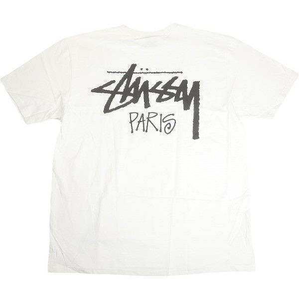 STUSSY ステューシー 24AW STOCK PARIS TEE WHITE パリ限定Tシャツ 白