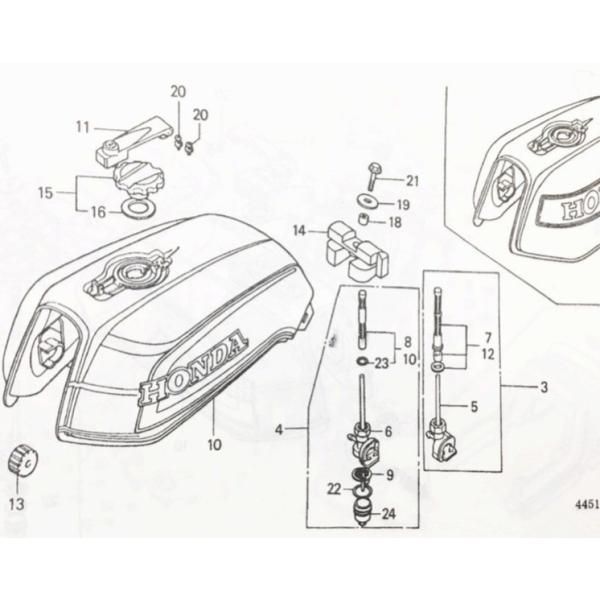 ホンダ（HONDA） CB750FC/F2C(インテグラ) フューエルコックASSY