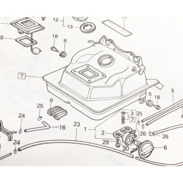 ホンダ（HONDA） モトコンポ (AB12) フューエルコック (ガソリン
