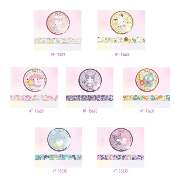 女子文具 サンリオキャラクターズ×たけいみき マスキングテープ 15mm