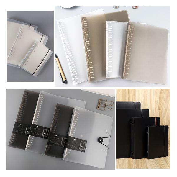 バインダー バイブル 6穴 A5 20穴 B5 26穴 リングバインダー 半透明