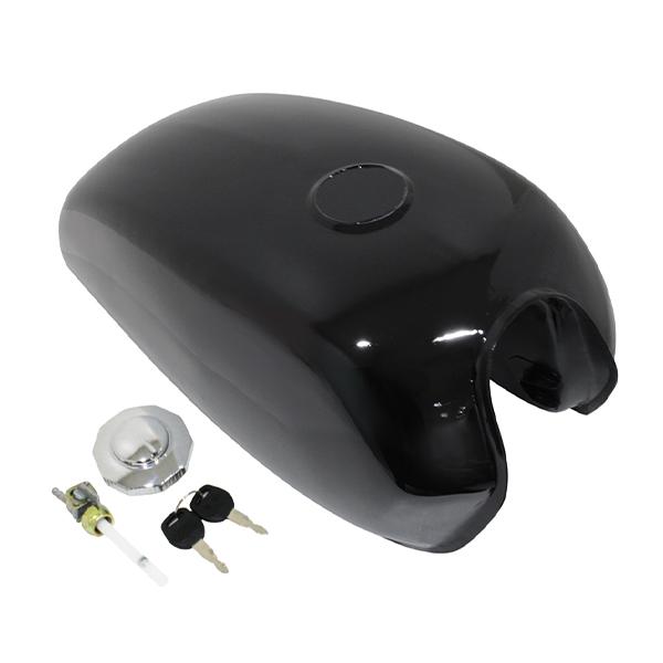 ホンダ エイプ CD50 FTR 汎用 タンク 黒 ブラック 艶あり 大容量 8L