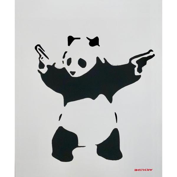 WCP Banksy バンクシー PANDA WITH GUNS リプロダクション シルク