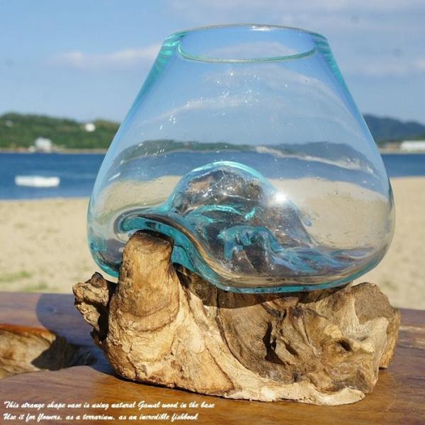 流木ガラスオブジェW18A 花瓶 金魚鉢 ガーデニング テラリウム 観賞魚