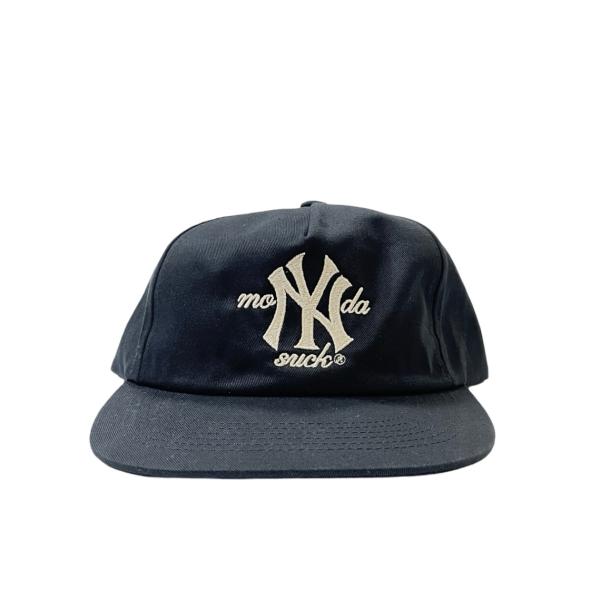 マンデーサック 6パネル スナップバック キャップ ブラック メンズ
