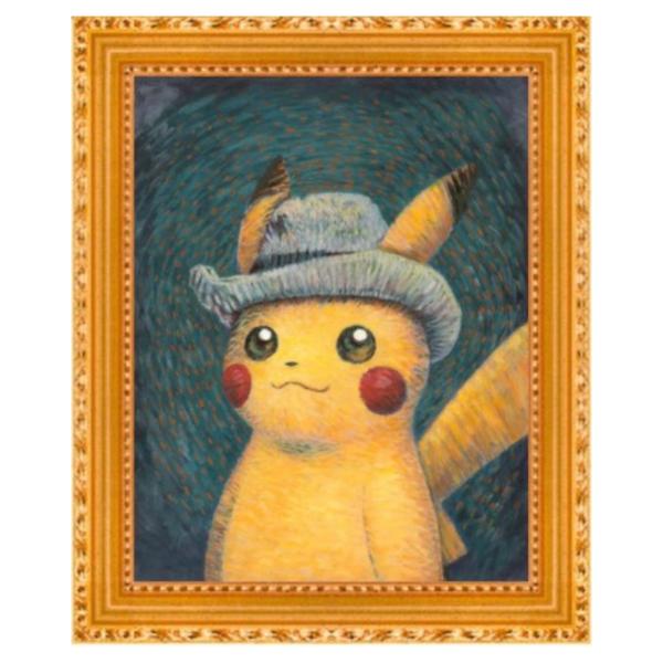 ゴッホピカチュウ キャンバスアート M ゴッホピカチュウ キャンバス