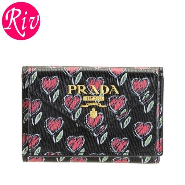 PRADA（プラダ） 財布 三つ折り財布 ミニ コンパクト ハート