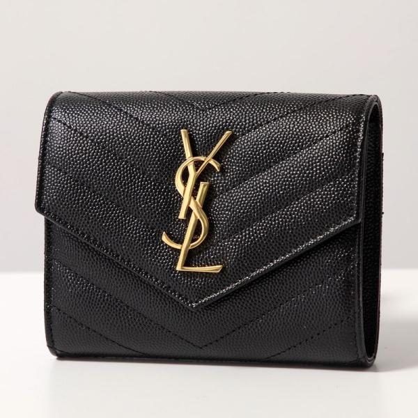 2024 正規】訳有 SAINT LAURENT サンローラン YSLロゴ 折りたたみ財布